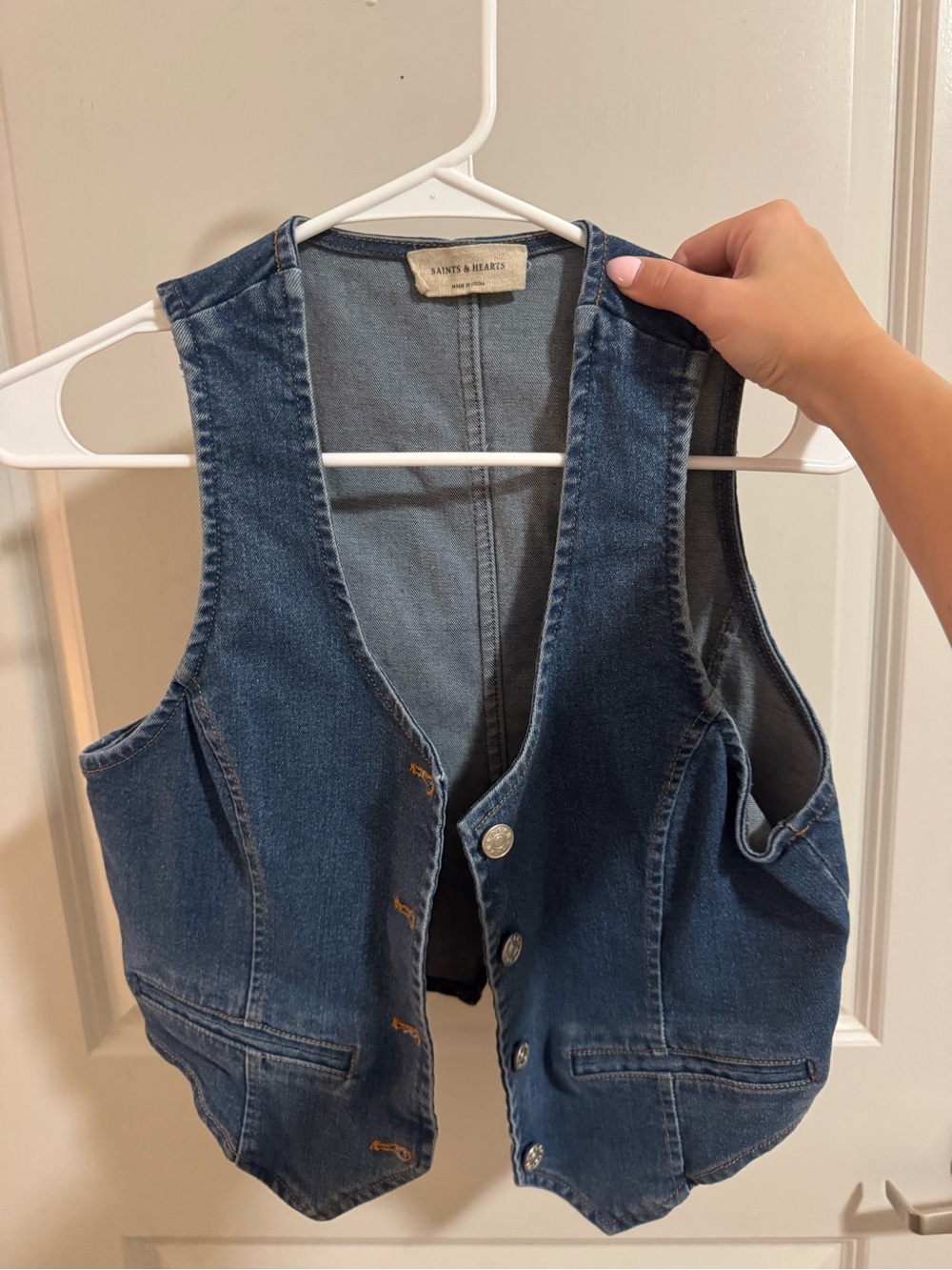 Dark Blue Denim Vest